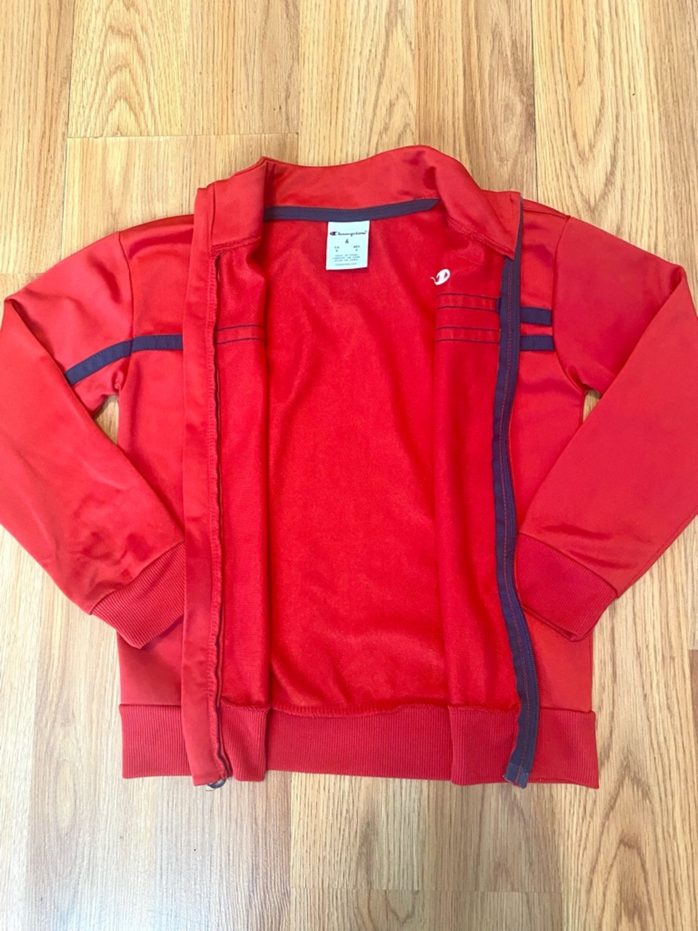 🍎 CHAMPION 2 PIECE TRACKSUIT FOR BOY SIZE 6! RED ZIP UP JACKET PANTS JOGGERS - Picture 4 of 11